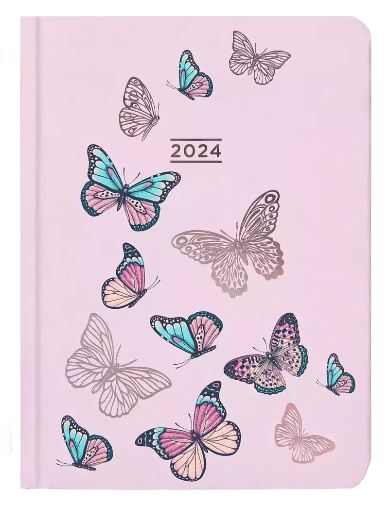 Kalendarz 2024 b6 tygodniowy motyle