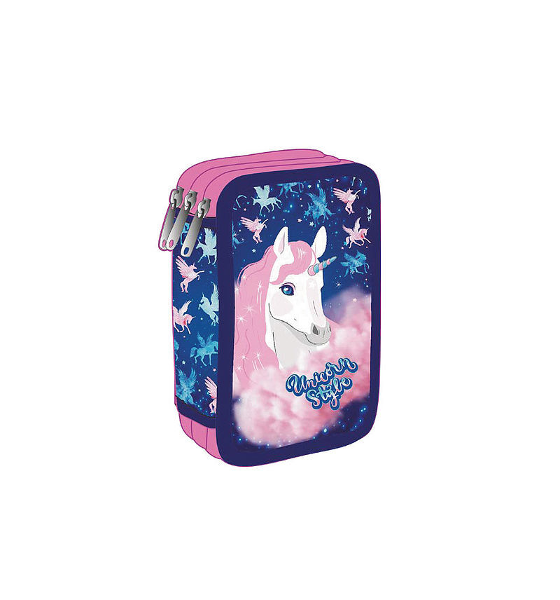 Piórnik 3-komorowy z wyposażeniem coolpack jumper 3 unicorn