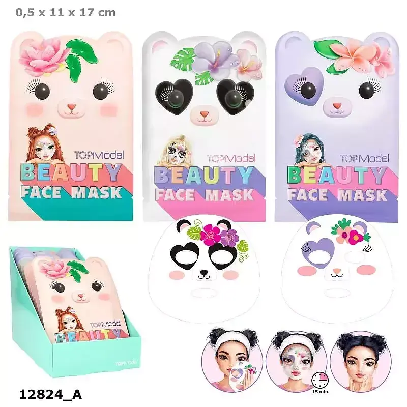 Maseczka kosmetyczna animal top model beauty&me 1 szt. Mix 12824a