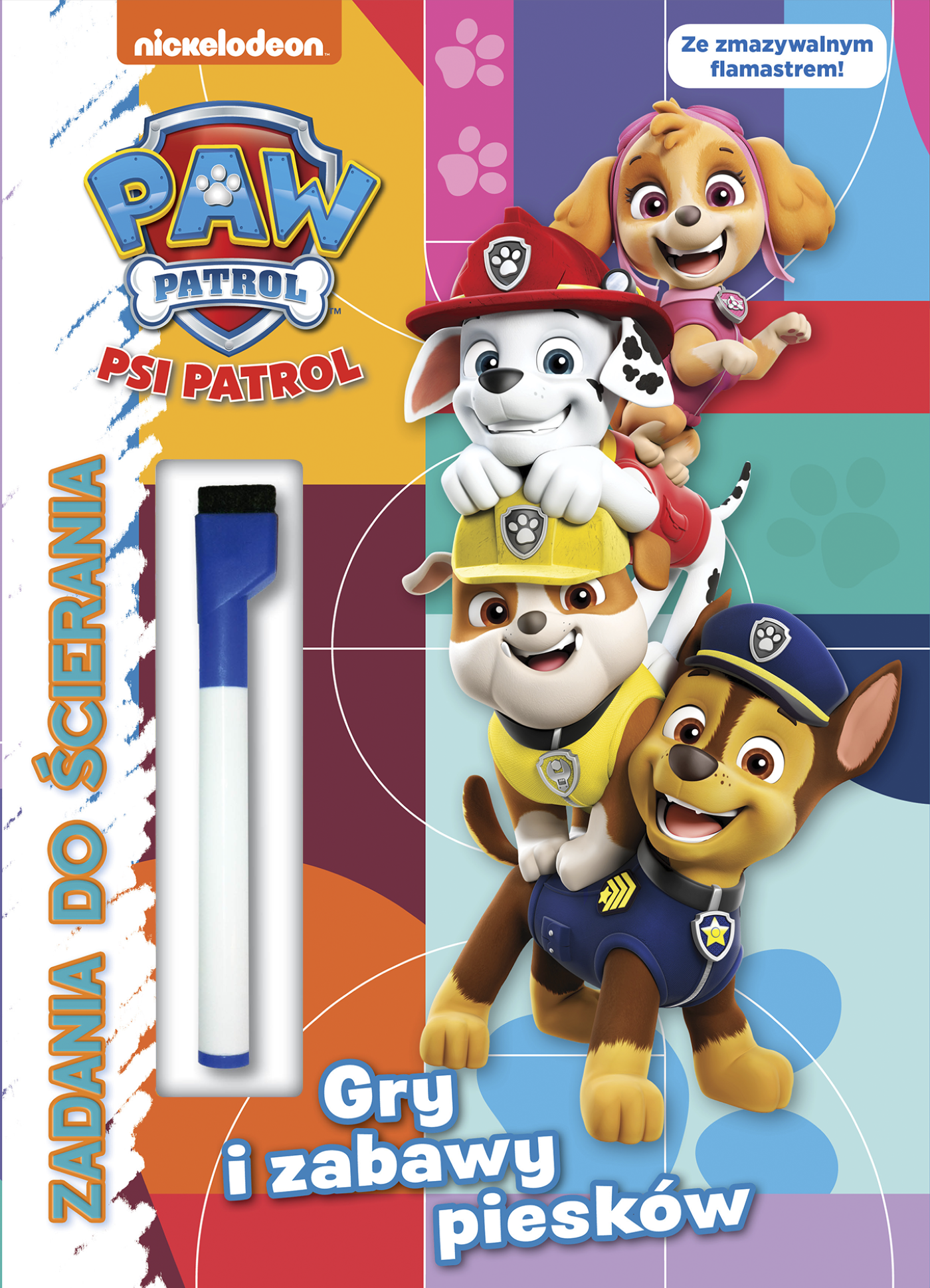 Psi Patrol. Zadania do ścierania. Gry i zabawy piesków