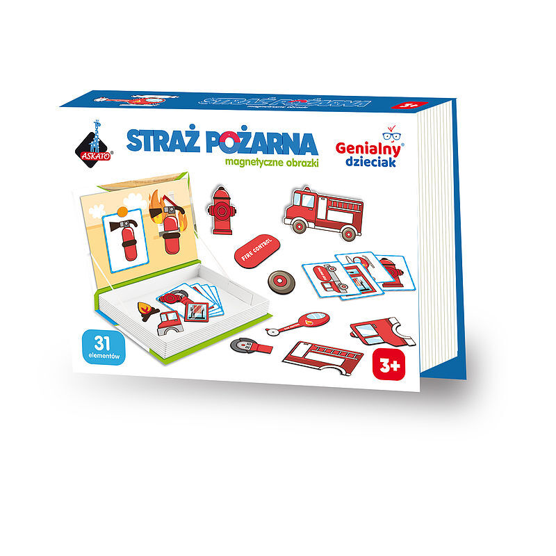 Genialny dzieciak układanka magnetyczna Straż pożarna
