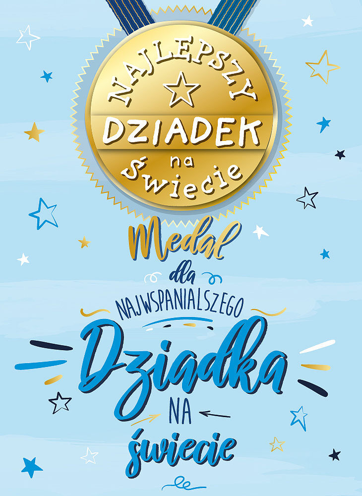 Karnet b6 dziadek z magnesem na lodówkę