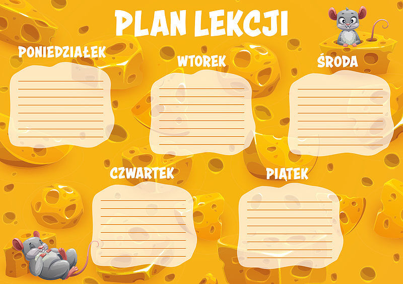 Plan lekcji a5 ser