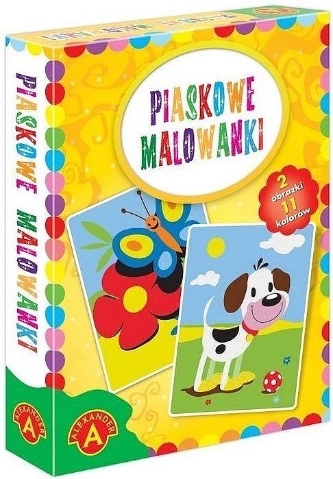 Piaskowe malowanki pies/motyl