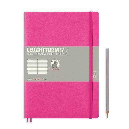 Notatnik B5 Leuchtturm1917 linie nowy różowy