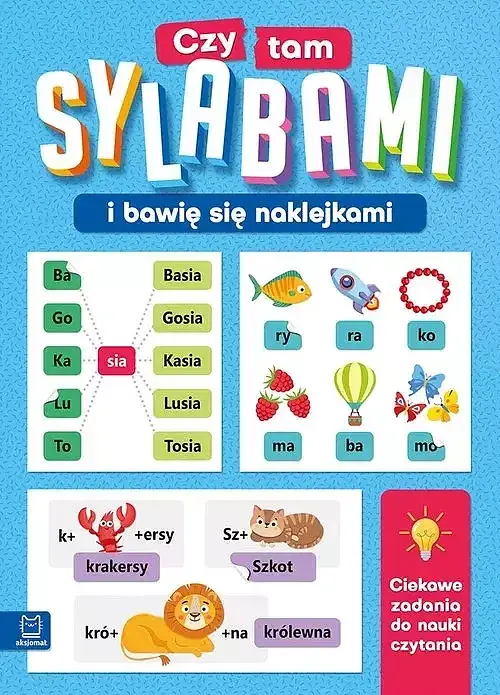 Czytam sylabami i bawię się naklejkami. Ciekawe zadania do nauki czytania