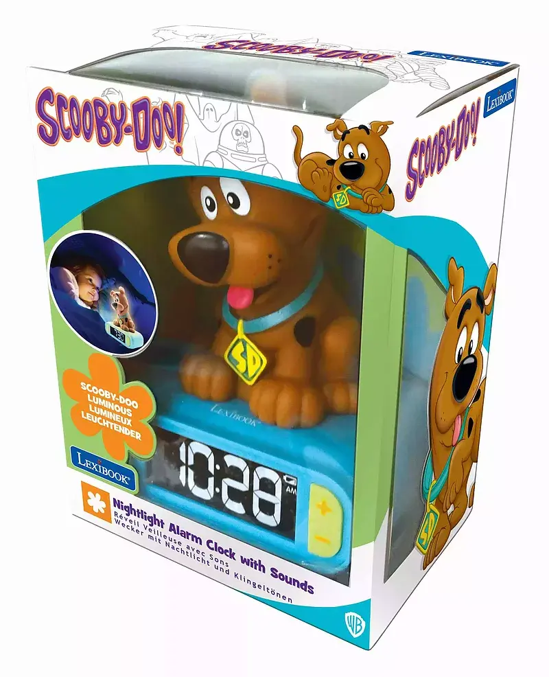 Budzik cyfrowy z lampką nocną scooby doo i efektami dźwiękowymi rl800sd