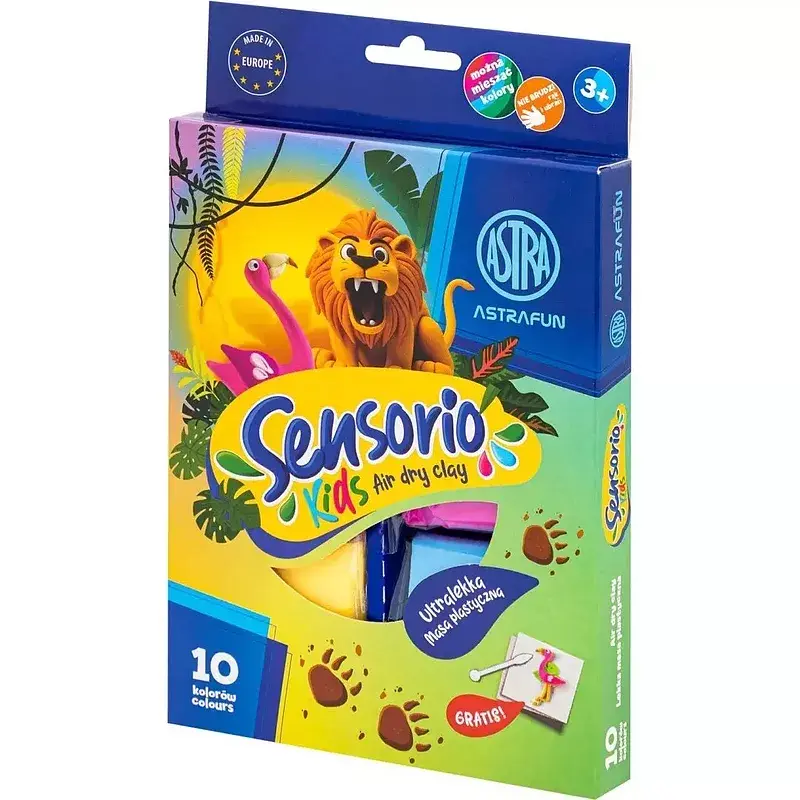 Lekka masa plastyczna dżungla sensorio kids 10 kolorów