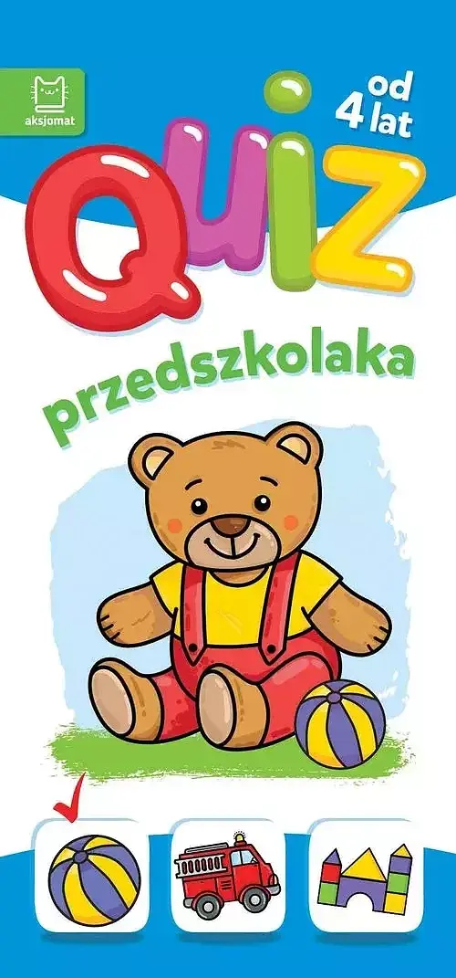 Quiz przedszkolaka z misiem od 4 lat