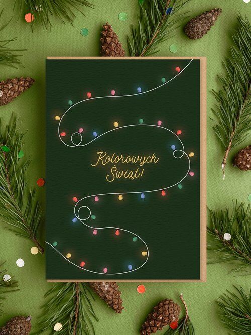 Kartka bożonarodzeniowa Kolorowych Świąt
