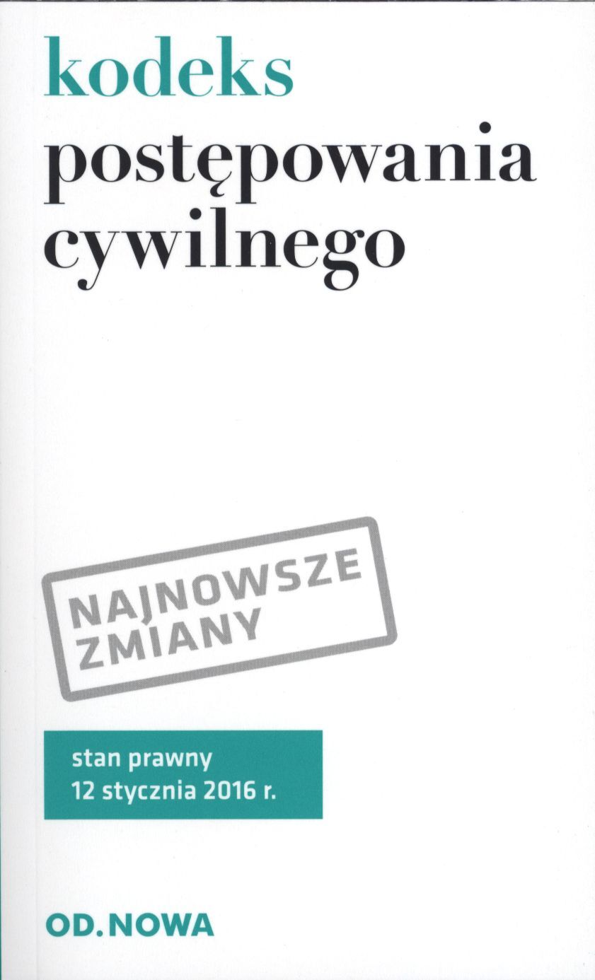 Kodeks postępowania cywilnego 01. 2016