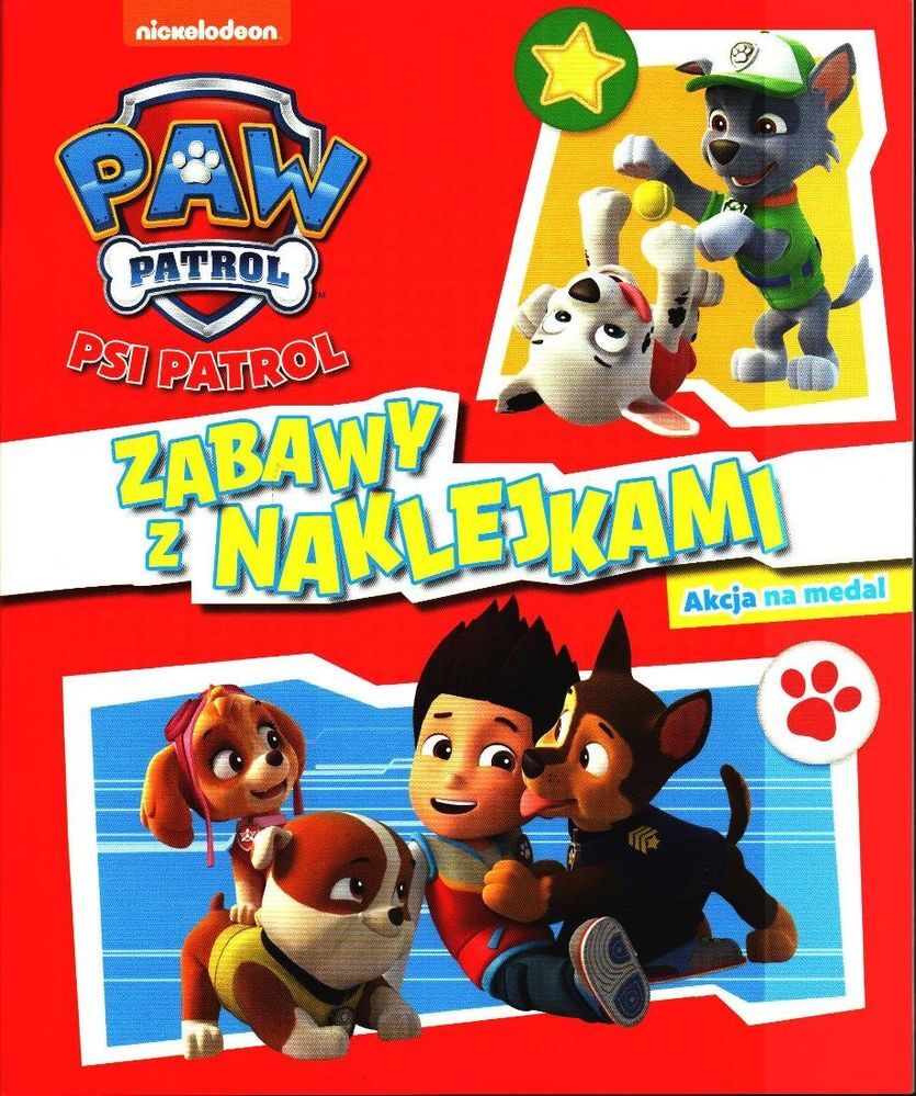 Zabawy z naklejkami akcja na medal Psi Patrol