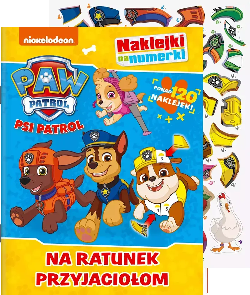 Psi Patrol. Naklejki na numerki. Na ratunek przyjaciołom!