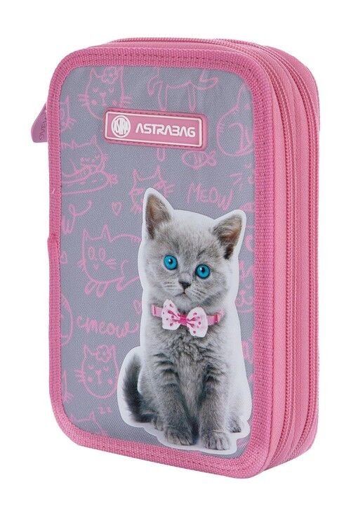 Piórnik Astrabag podwójny bez wyposażenia Pinky Kitty AC2