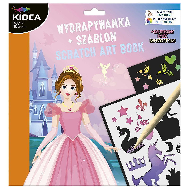 Kreatywne wydrapywanki kidea z szablonami c