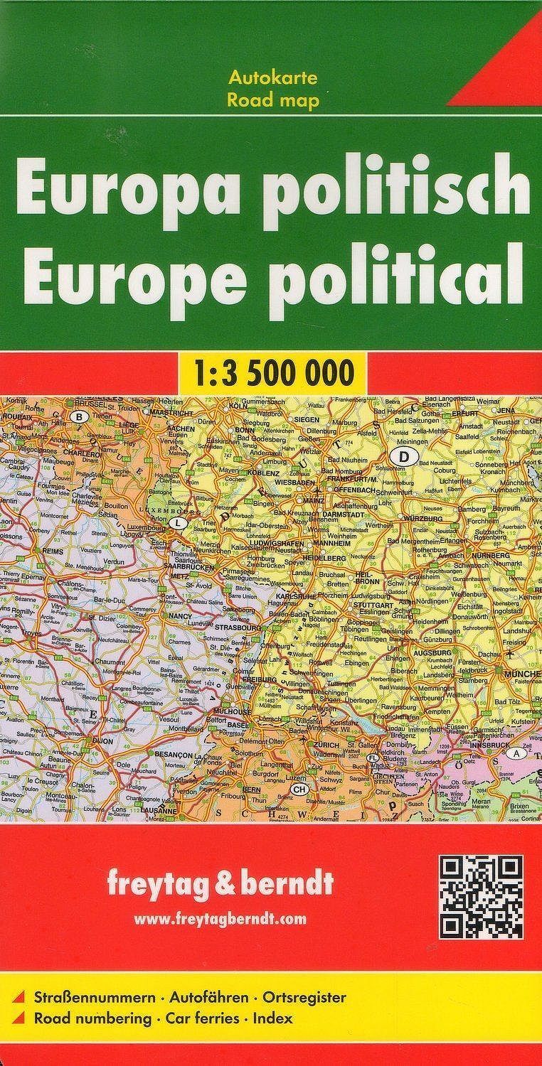 Mapa europa polityczno-drogowa 1:3 500 000 fb