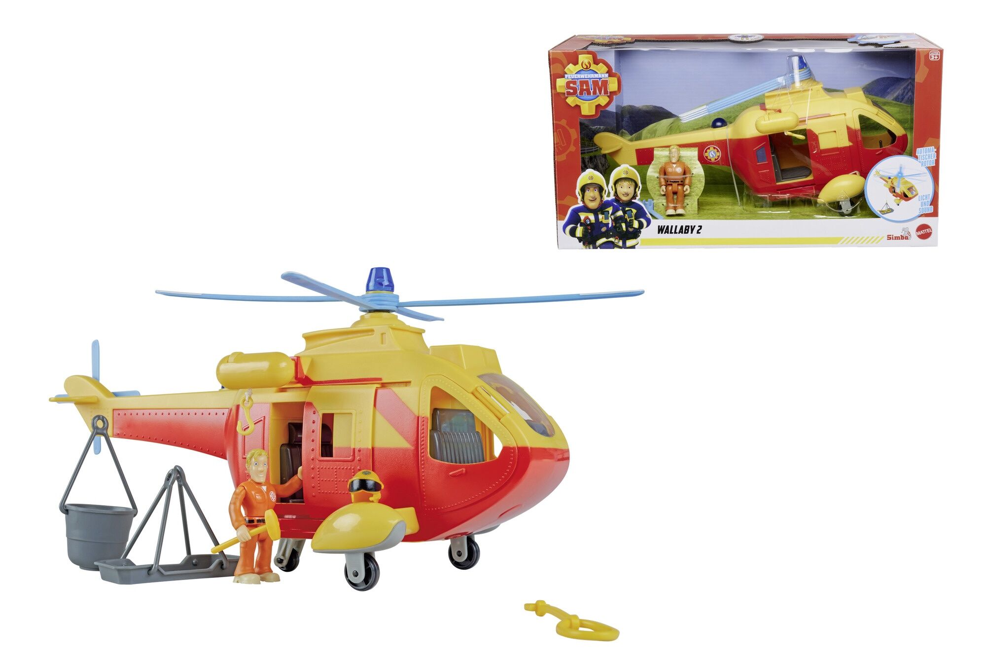 Strażak Sam Helikopter Wallaby II z figurką