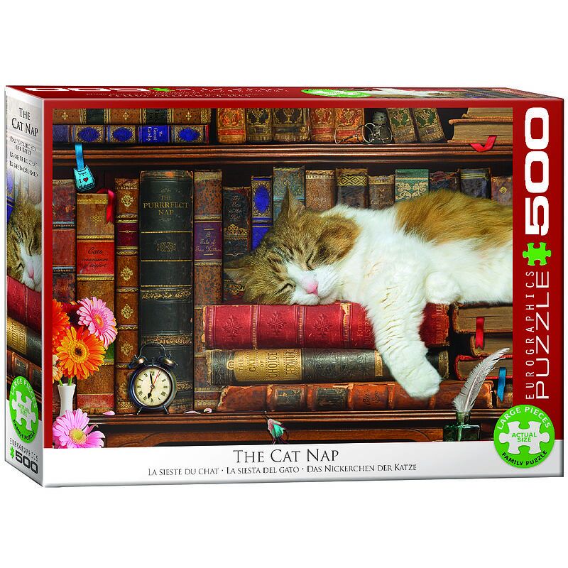 Puzzle 500 śpiący kot 6500-5545