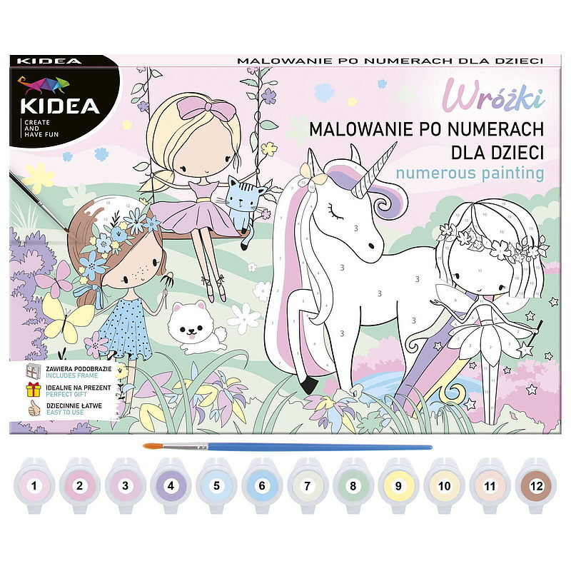 Obraz malowanie po numerach kidea wróżki
