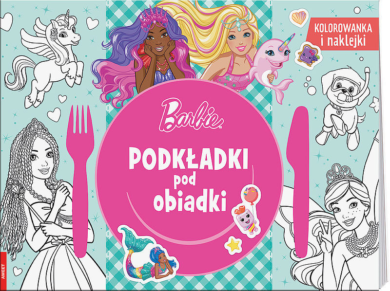 Podkładki pod obiadki barbie dreamtopia mat-1401
