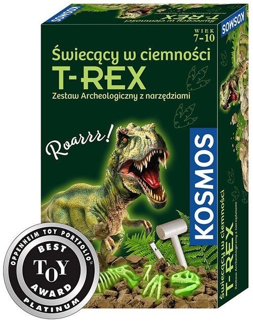 Świecący w ciemności T-Rex