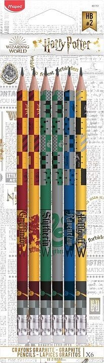 Ołówek z gumką harry potter hb 6 szt. Blister