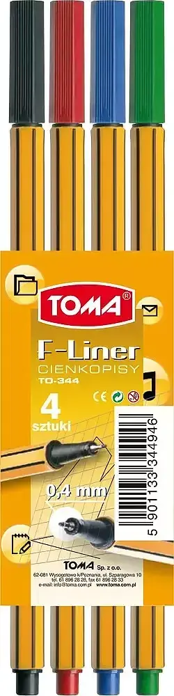 Cienkopis f-liner 4 kolory