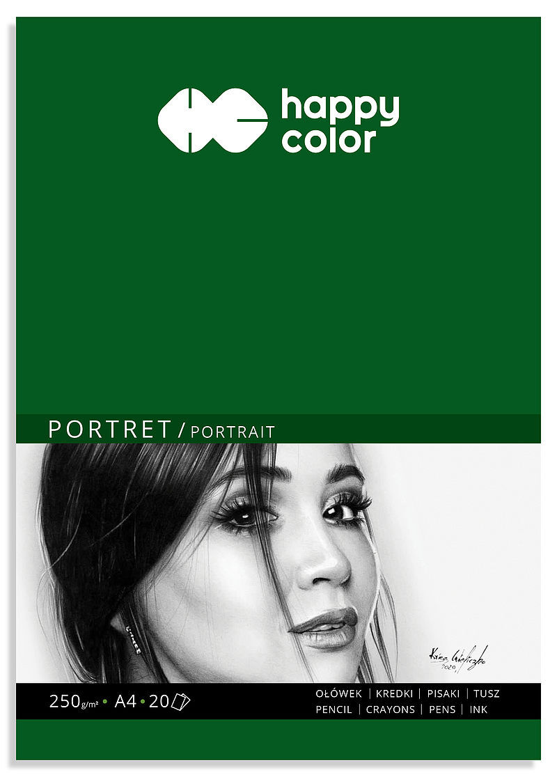 Blok portret a4 20 ark. 250g. Happy color