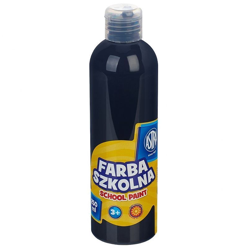 Farba szkolna naturalna tempera astra 250 ml czarna