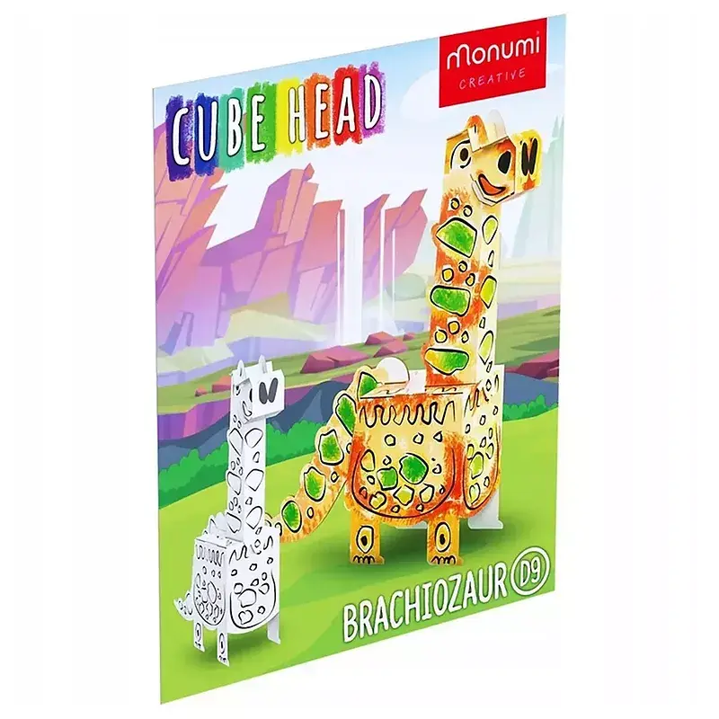 Kolorowanka 3d cubehead dino brachiozaur