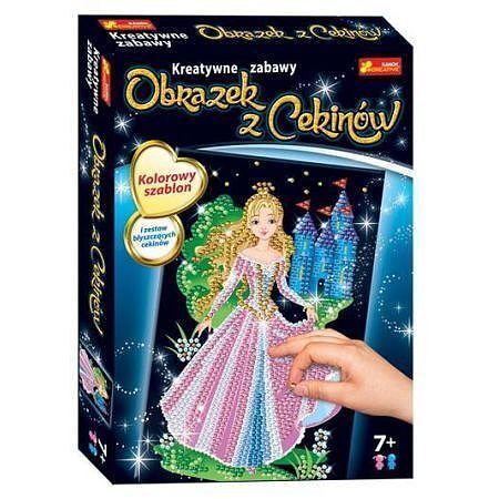 Cekinowy obrazek królewna