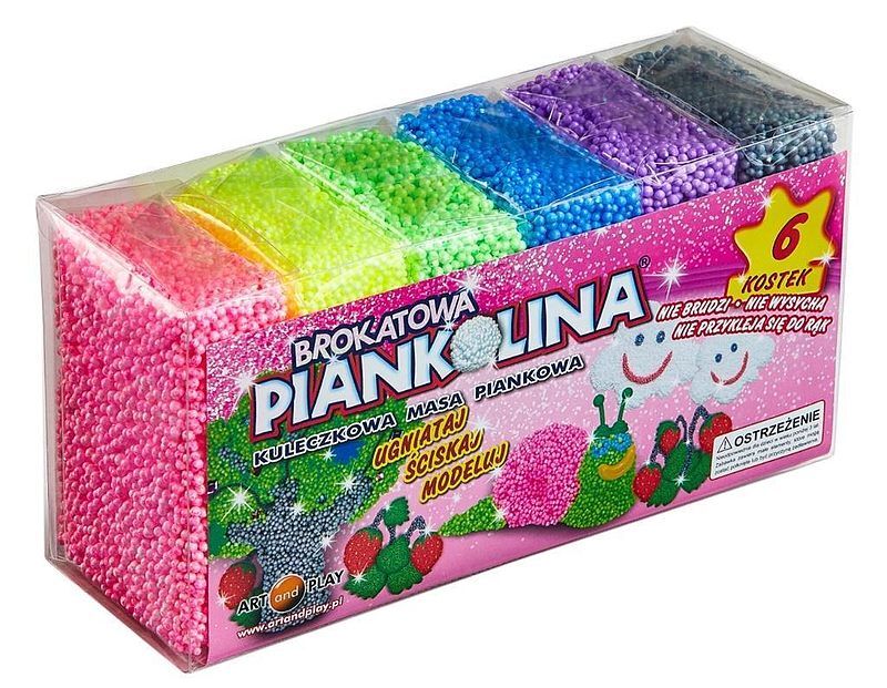 Piankolina 6 kolorów Brokatowa