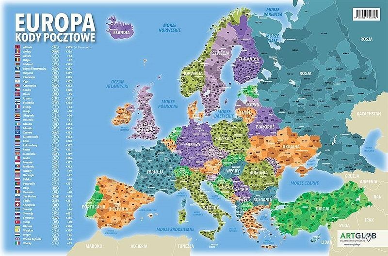 Podkładka na biurko europa kody pocztowe