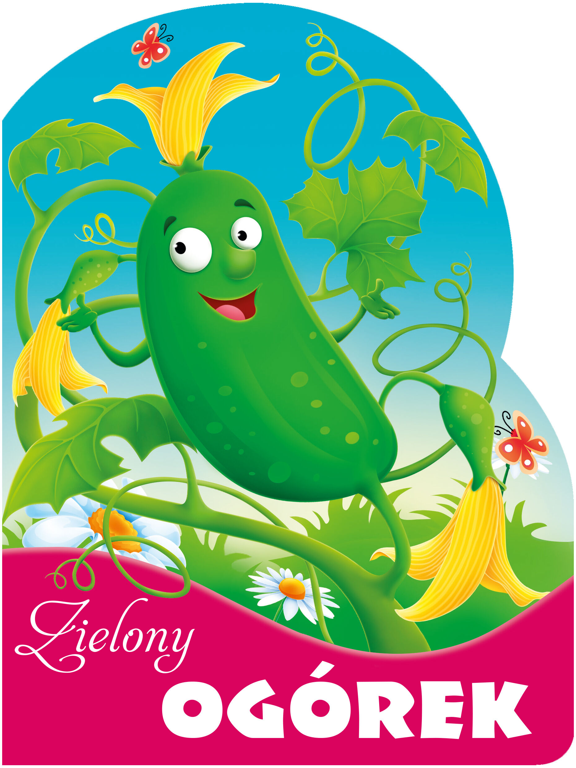 Zielony ogórek wykrojnik