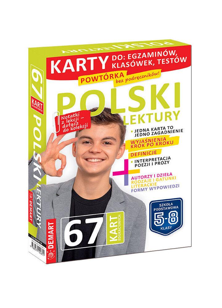 Karty edukacyjne Język polski Lektury