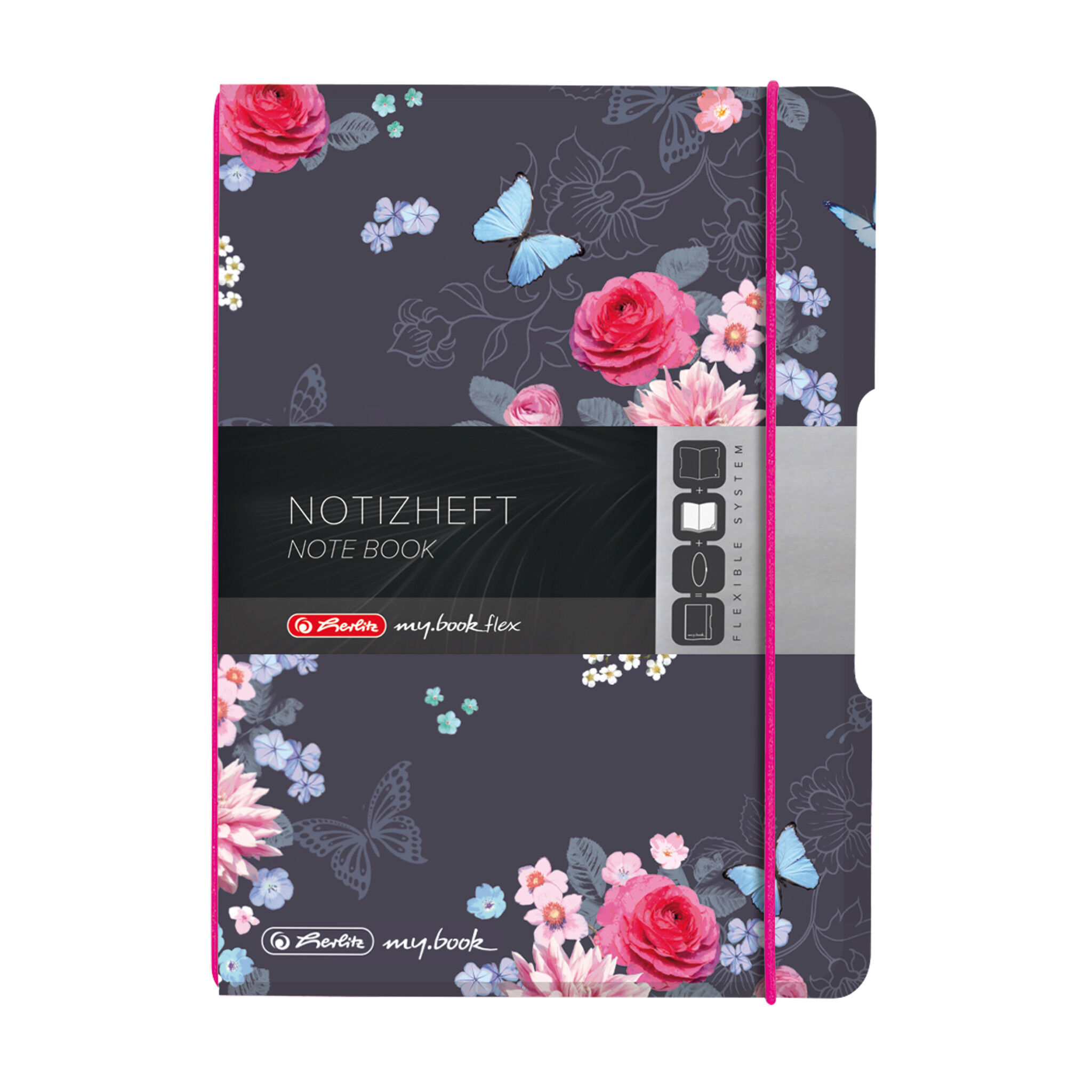 Notes PP A6 40k kratka Herlitz my book flex ladylike flowers