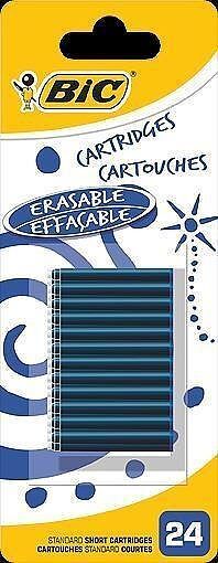 Wkład niebieski do pióra bic easy clic standard fp blister 24 szt
