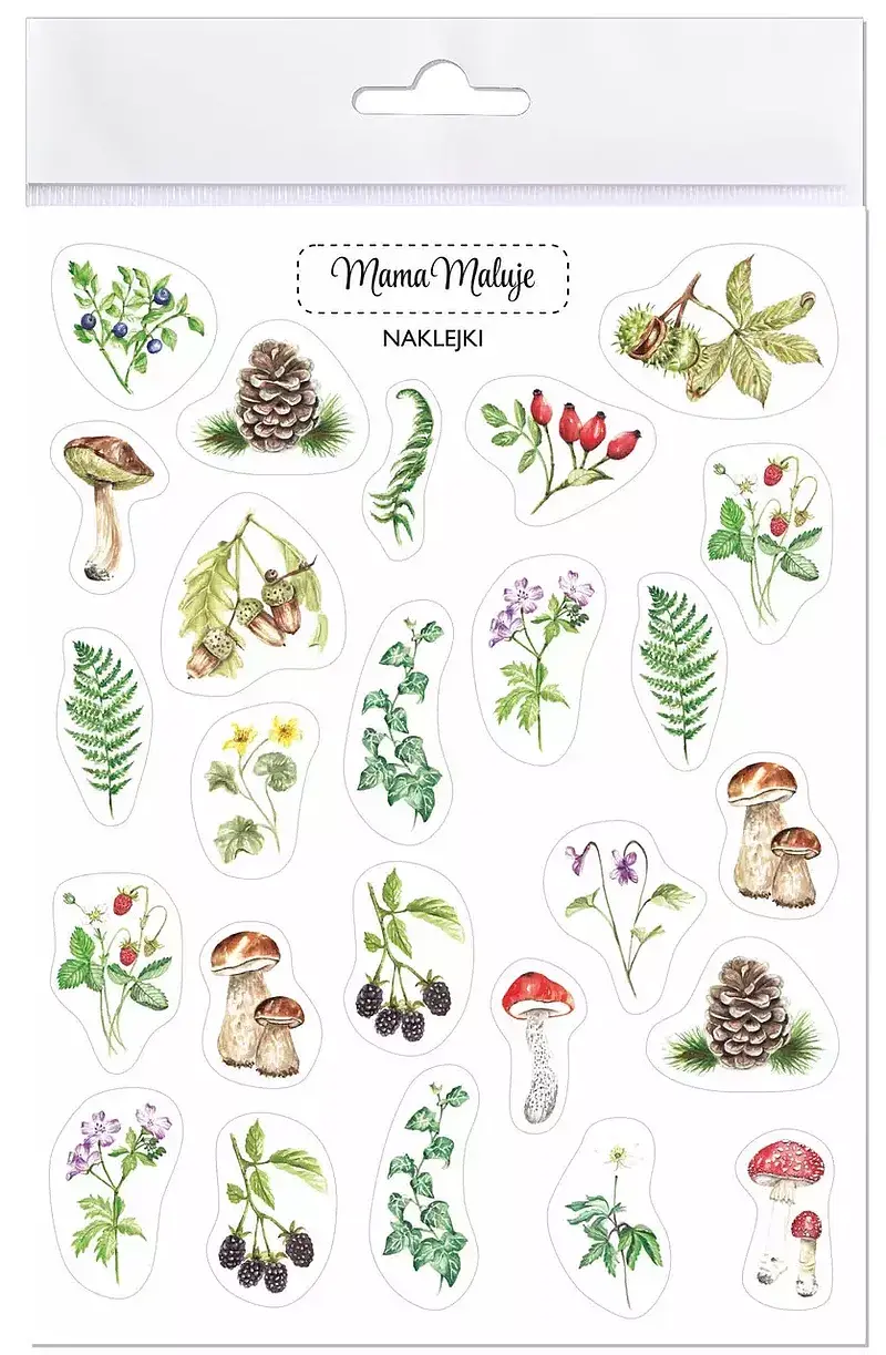 Naklejki leśne botaniczne