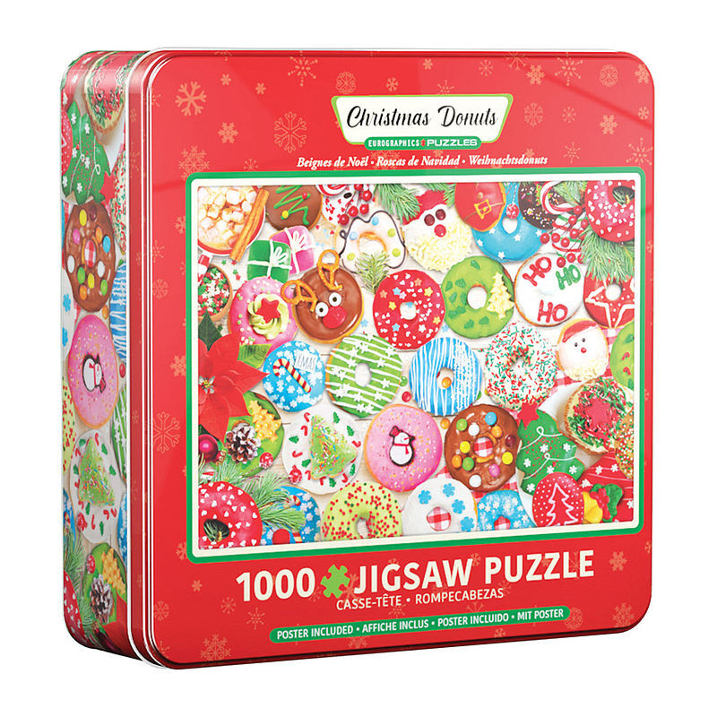 Puzzle 1000 tin christmas donuts 8051-5660
