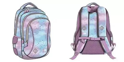 Plecak 3-komorowy pastel stars