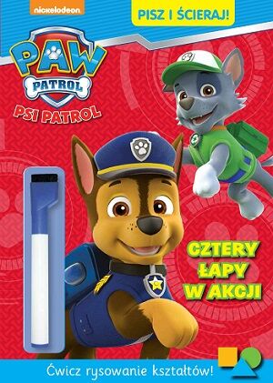 Cztery łapy w akcji pisz i ścieraj Psi Patrol