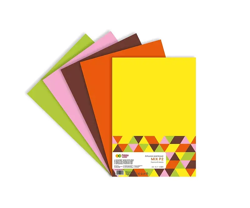 Arkusze piankowe samoprzylepne happy color a4 5 kolorów 5 ark