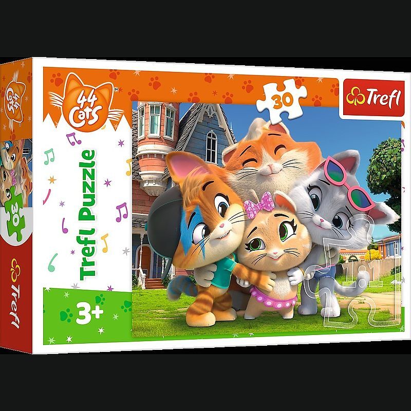 Puzzle 30 przyjaźń w kociej krainie 44 cats 18288