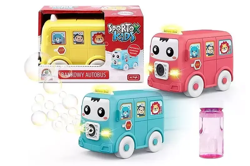 Bańkowy autobus sportox kids 1szt. Mix