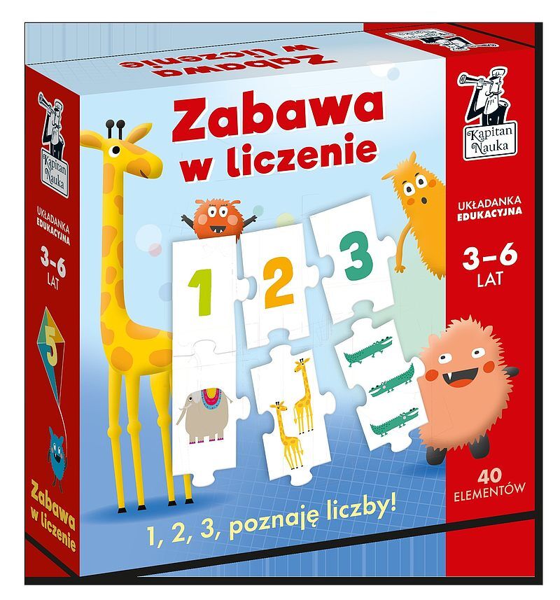 Zabawa w liczenie. Układanka edukacyjna (3-6 lat). Kapitan Nauka