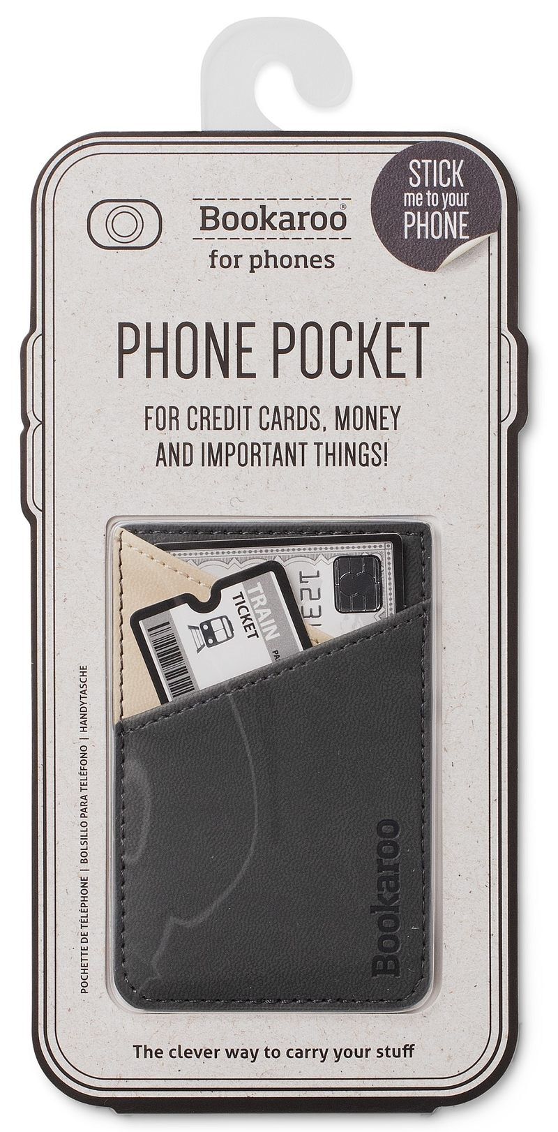 Portfel na telefon grafitowy bookaroo phone pocket if
