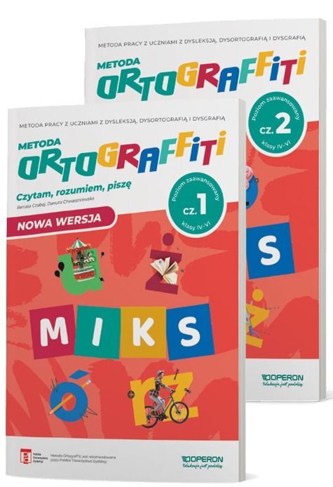 Ortograffiti. MIKS.  Poziom zaawansowany. Część 1 i 2. Klasy IV-VI. Zestaw