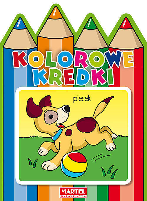 Kolorowe kredki Piesek