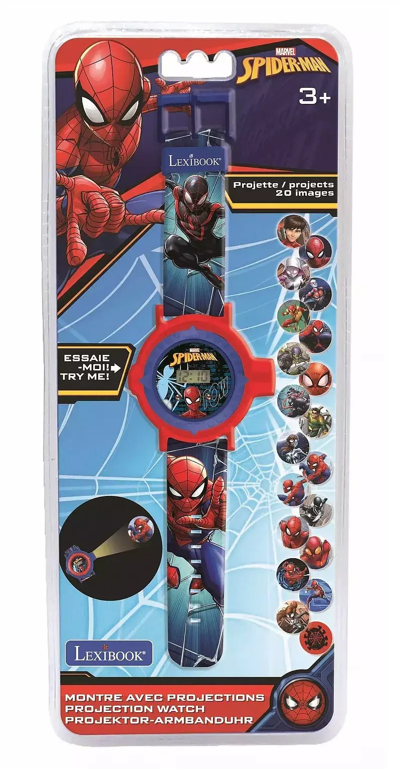 Zegarek projektor spider-man z 20 obrazami do wyświetlenia dmw050sp