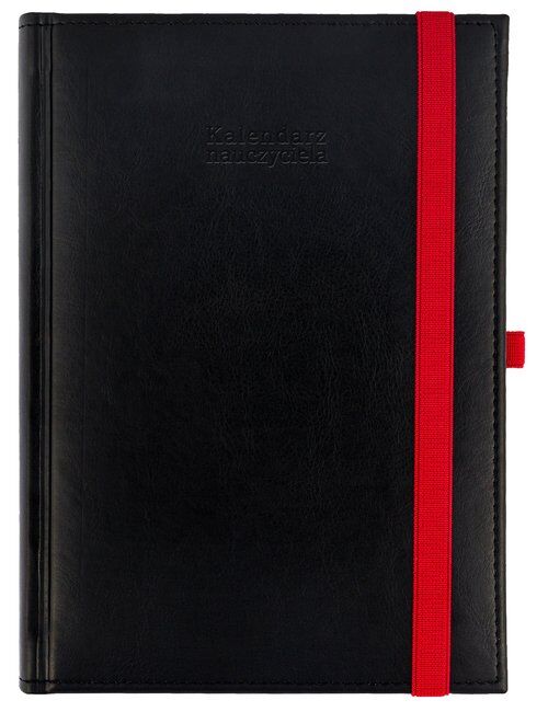 Kalendarz nauczyciela 25/26 A5D Nebraska z gumką Czarny